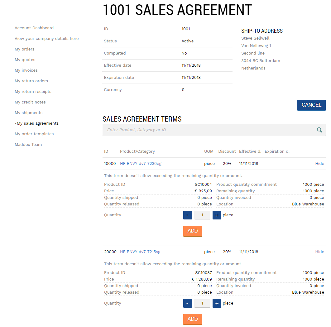 Quantity Contract Throughout volume purchase agreement template