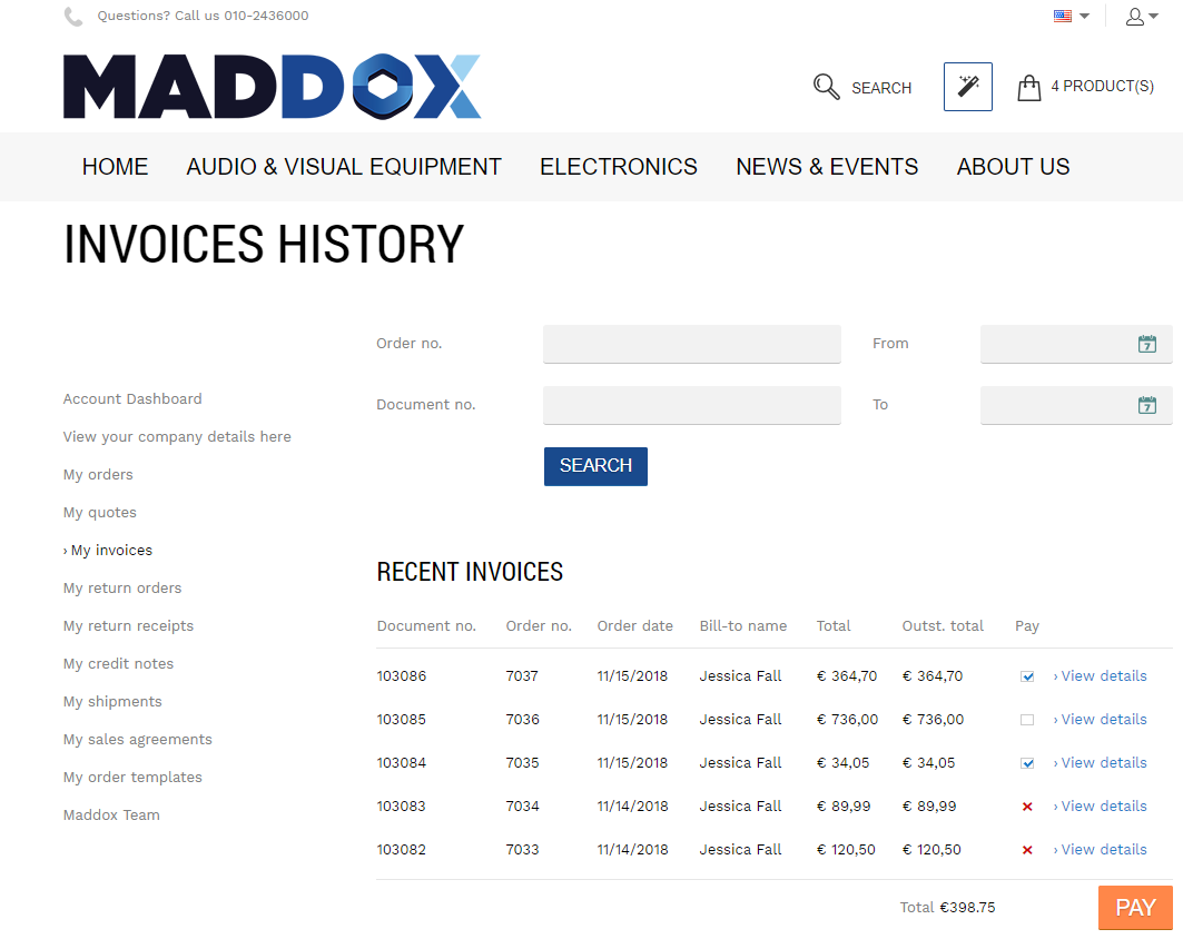 Online payments for invoices – Help Centre