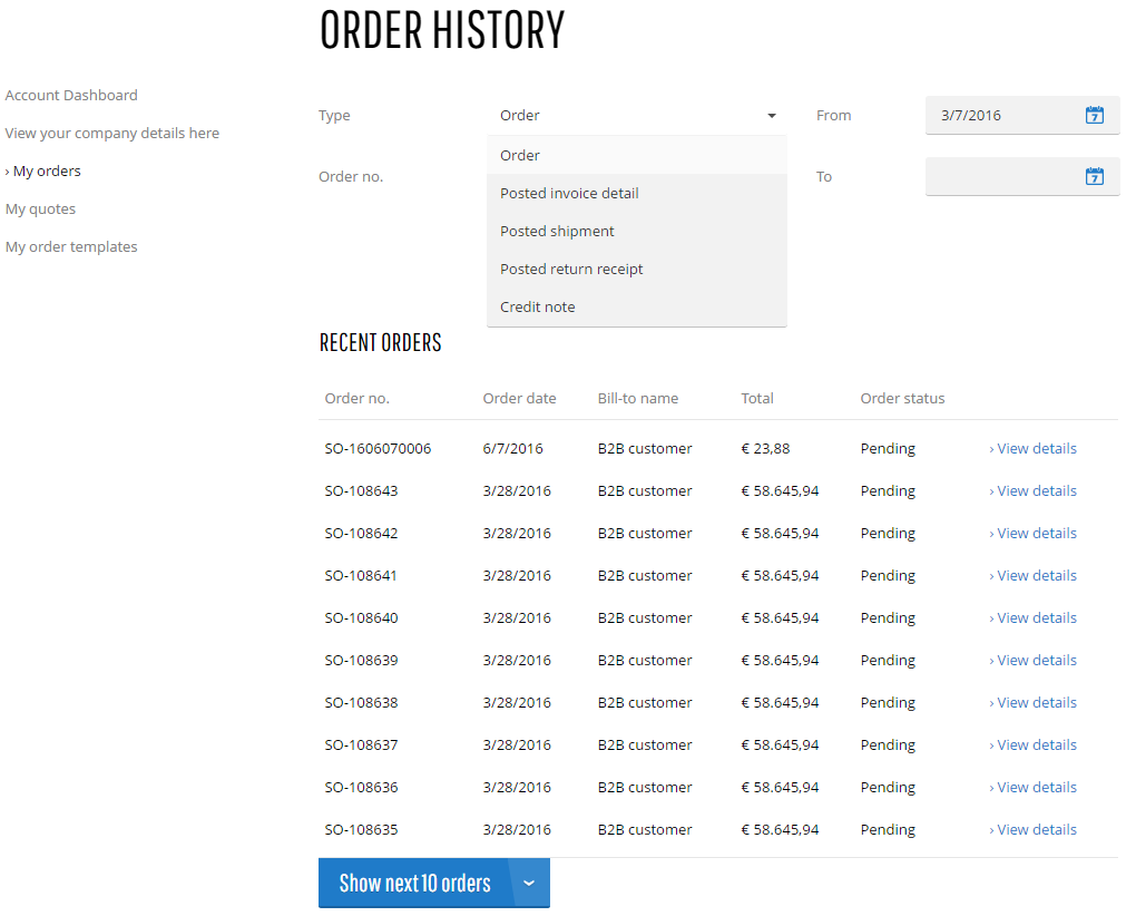 Is your  order history not showing?